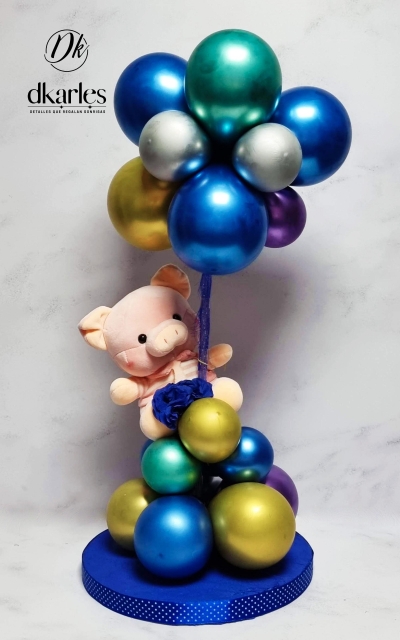 DKarles Obsequios - Chanchita en rbol de globos 01
