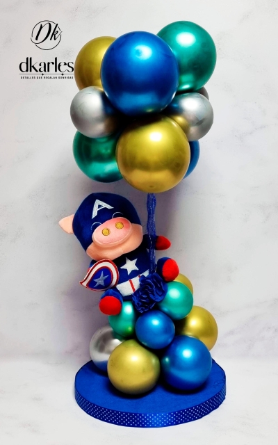 DKarles Obsequios - Mi capitn Amrica en rbol de globos
