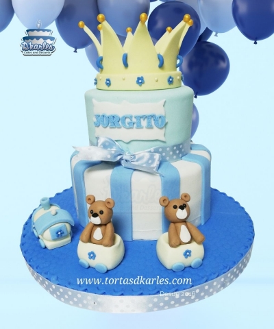 DKarles - Torta Primer Aito - Corona nio con Osito