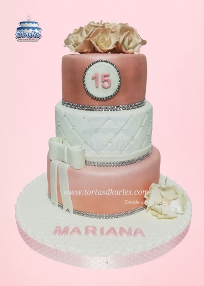 DKarles - Torta Quince aos Rosas y Flores 03